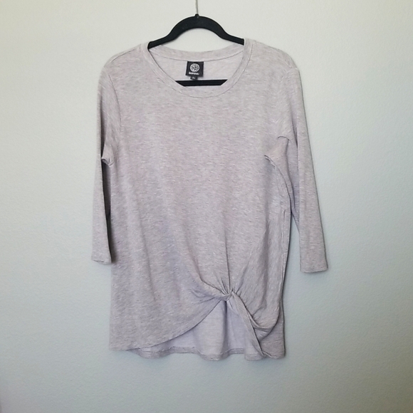 Bobeau gray twist front top large - Picture 1 of 6